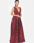 Lea Sequin Embellished Gown Red