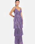 Ivy Sequin Layered Gown Lilac