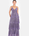 Ivy Sequin Layered Gown Lilac