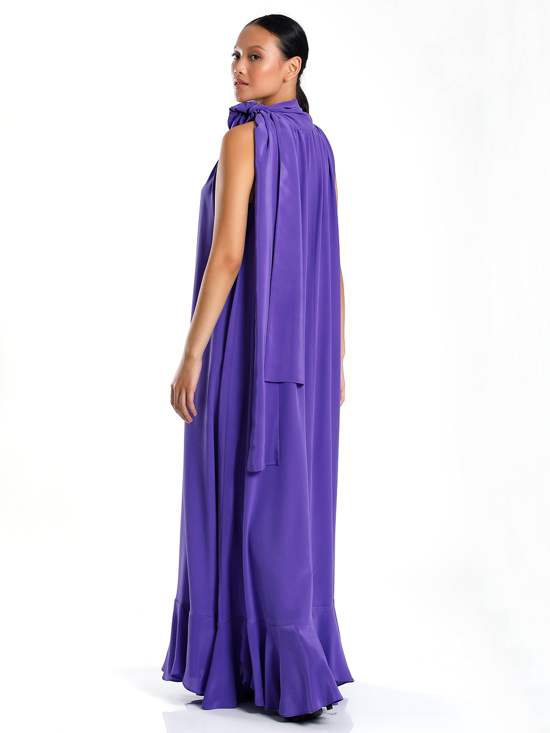 Caro Silk Dress Purple