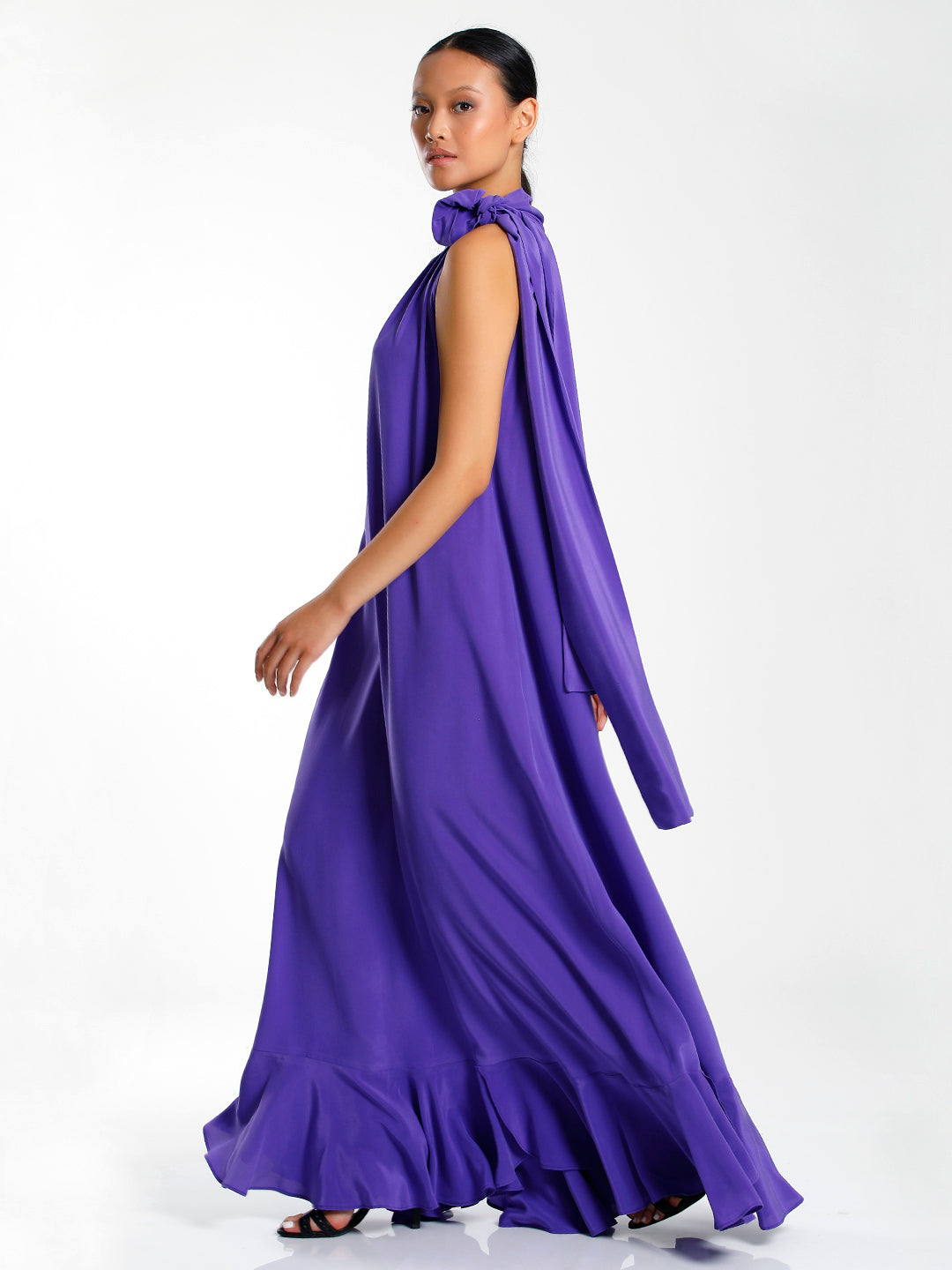Caro Silk Dress Purple