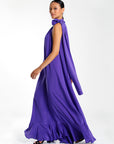 Caro Silk Dress Purple