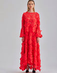 Amal Set Coral floral lace two-piece summer outfit