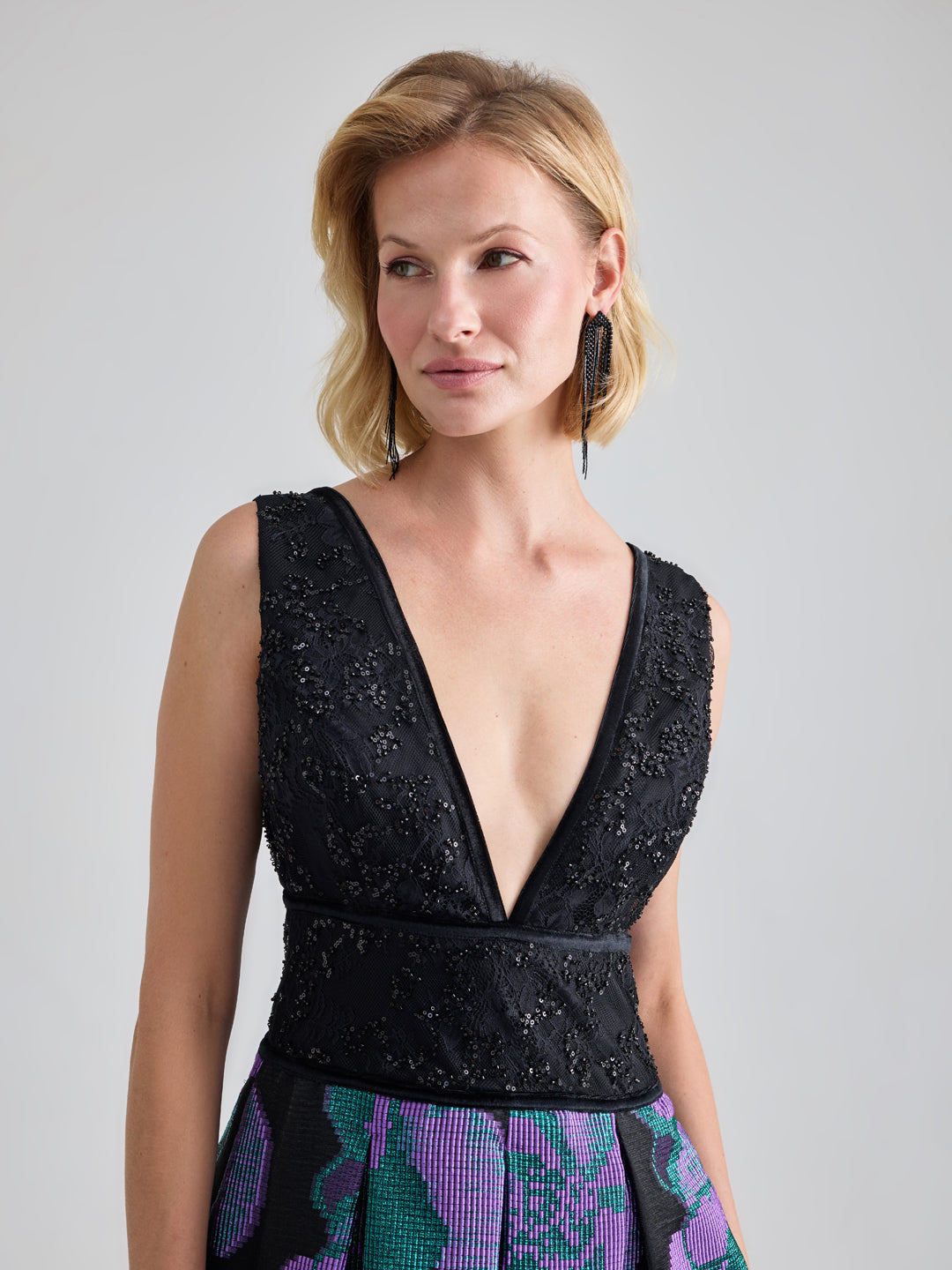 LUMI GOWN - BLACK MULTI