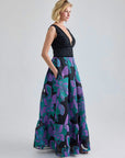 LUMI GOWN - BLACK MULTI
