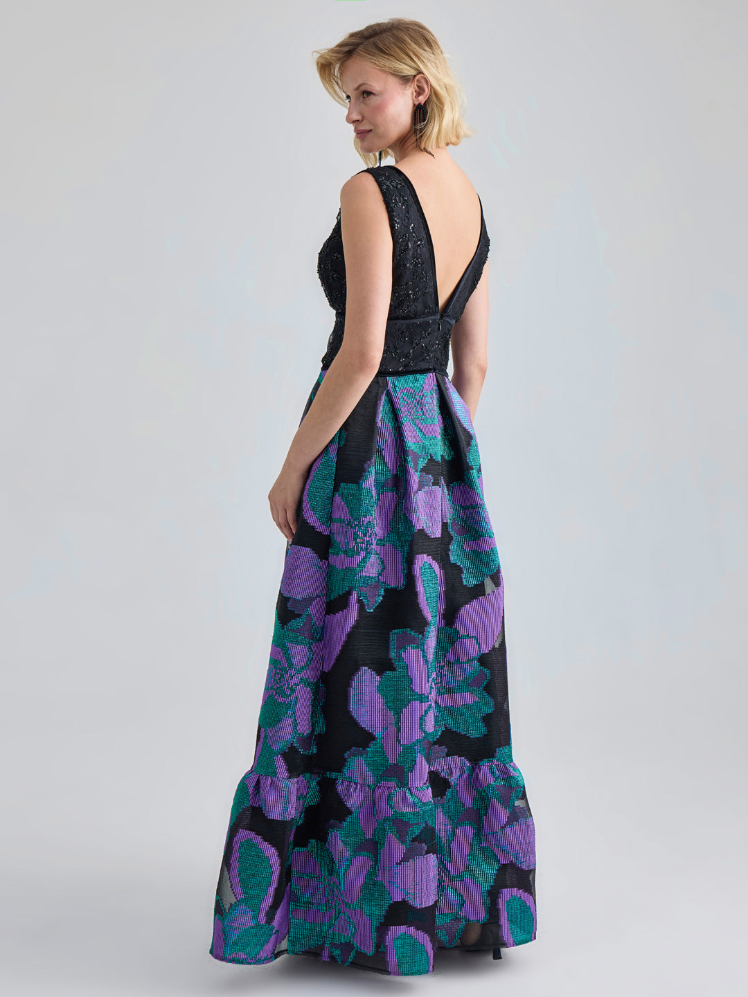 LUMI GOWN - BLACK MULTI