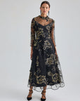 SIGRID DRESS - BLACK GOLD
