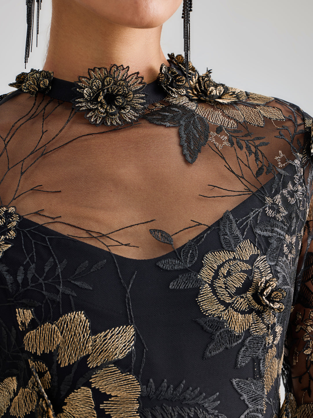 SIGRID DRESS - BLACK GOLD