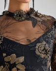 SIGRID DRESS - BLACK GOLD