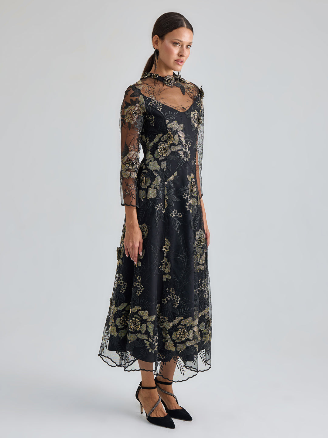 SIGRID DRESS - BLACK GOLD