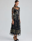 SIGRID DRESS - BLACK GOLD
