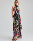 EMILIE GOWN - BLACK MULTI