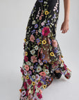 EMILIE GOWN - BLACK MULTI