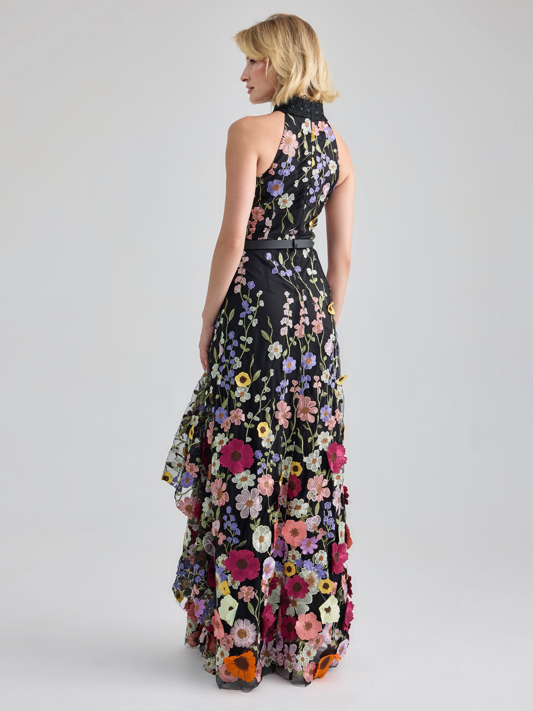 EMILIE GOWN - BLACK MULTI