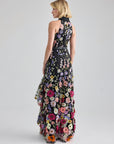EMILIE GOWN - BLACK MULTI