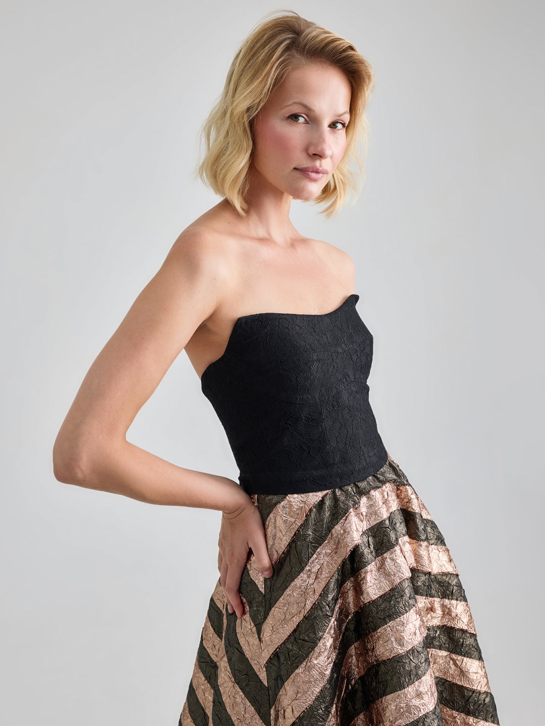 THEA GOWN - BLACK GOLD