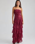 DOLORES GOWN - BURGUNDY