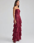 DOLORES GOWN - BURGUNDY