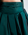 Enda Taffeta Skirt Green