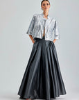 Enda Taffeta Skirt Anthracite