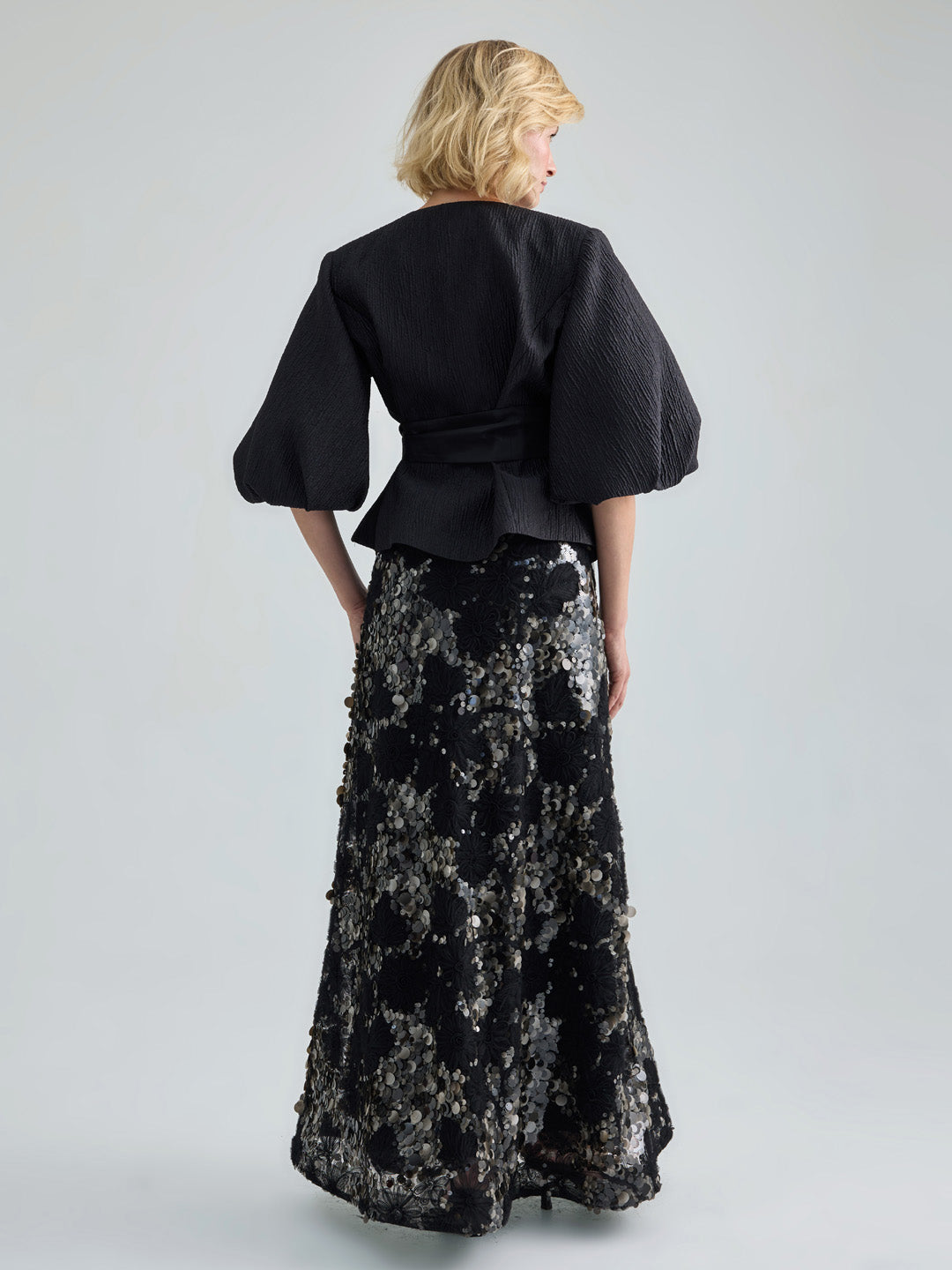 PIA SKIRT - BLACK SILVER