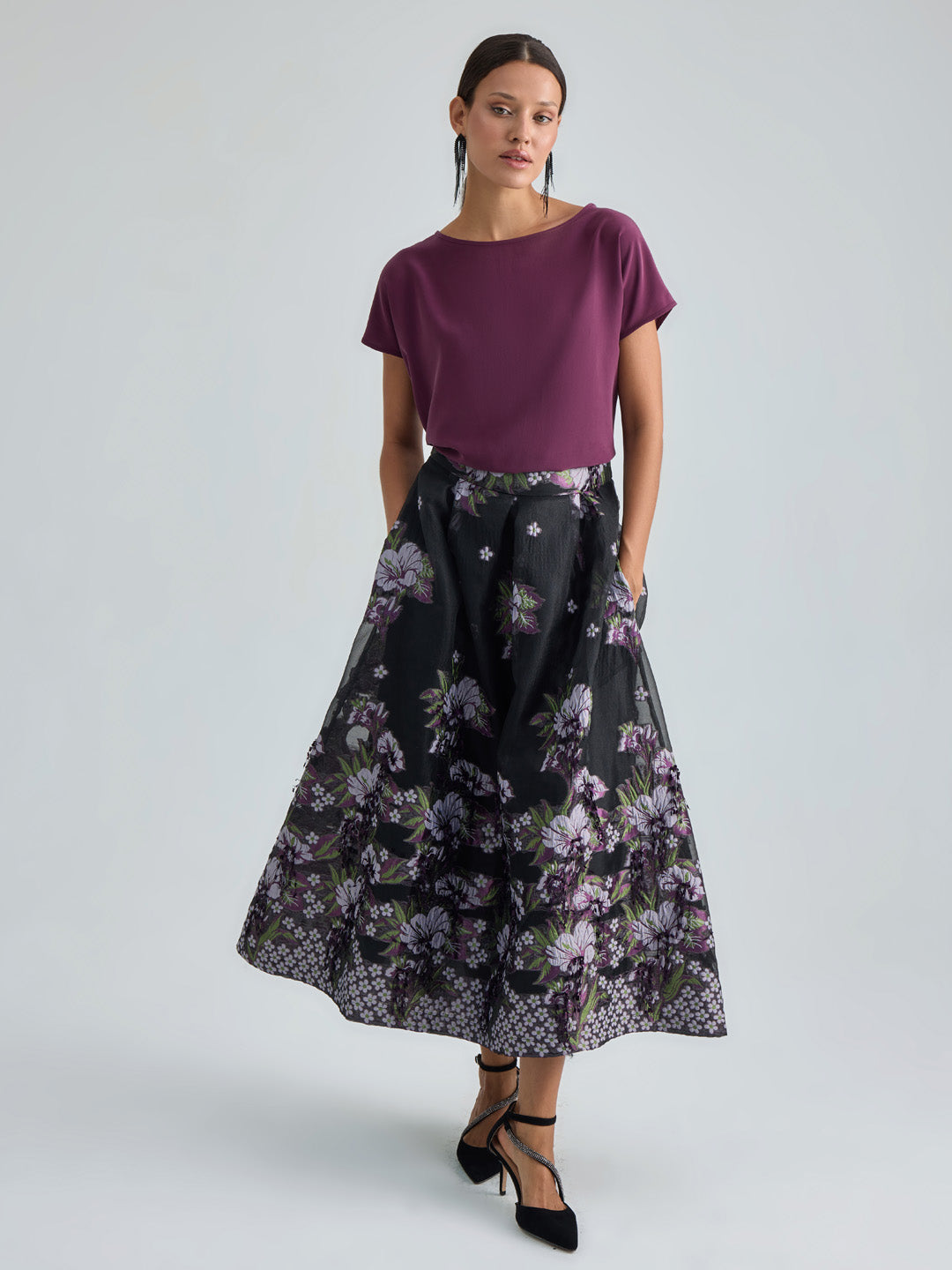 ECLIPSE SKIRT - BLACK VIOLET