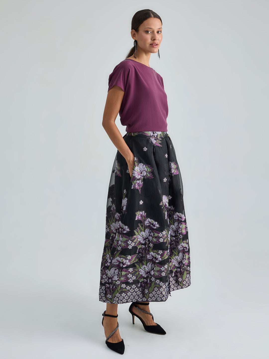 ECLIPSE SKIRT - BLACK VIOLET