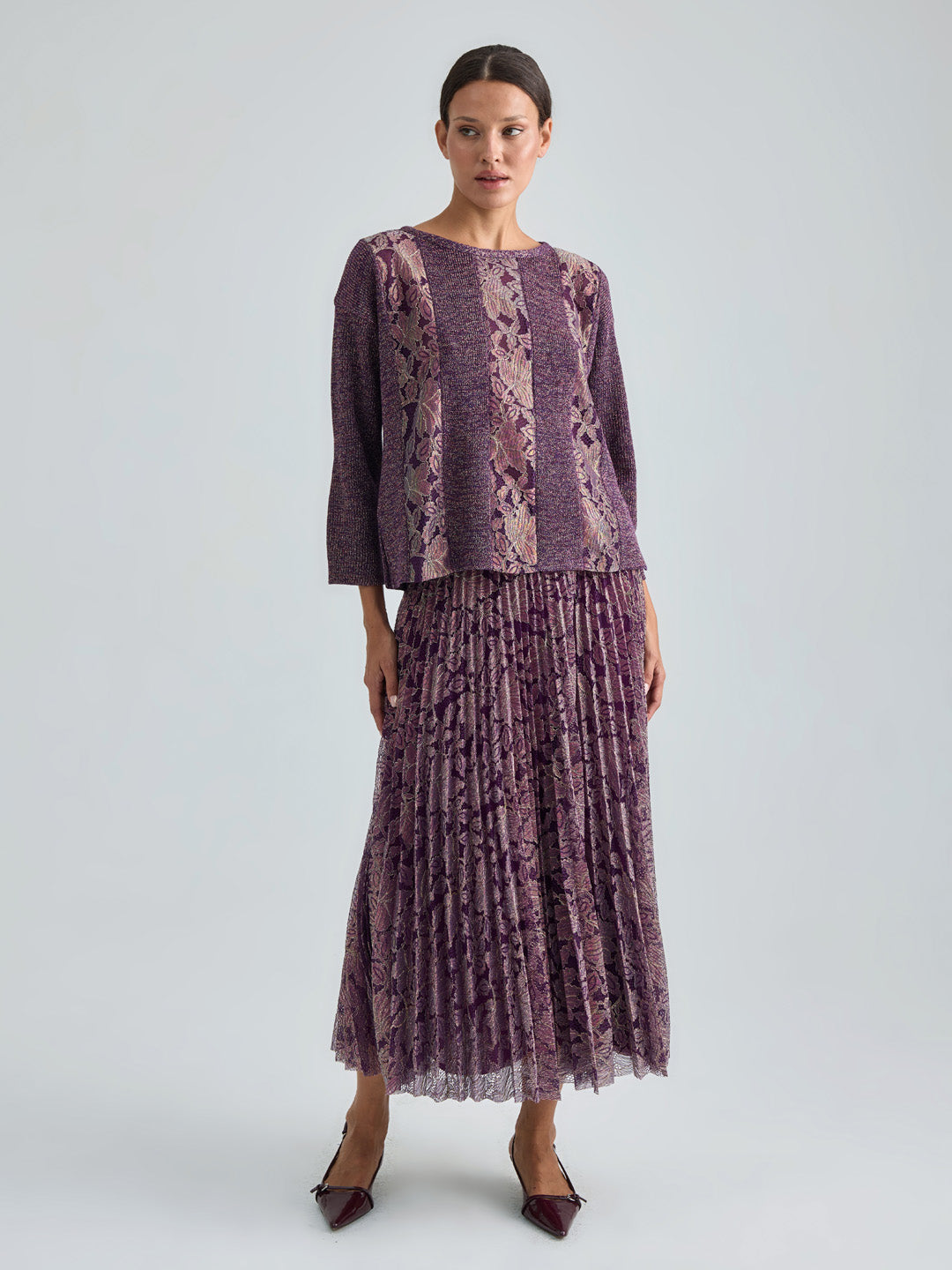 QUINN SKIRT - VIOLET GOLD