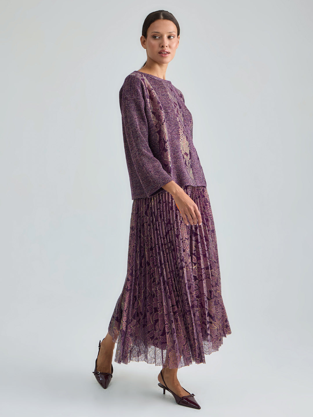 QUINN SKIRT - VIOLET GOLD
