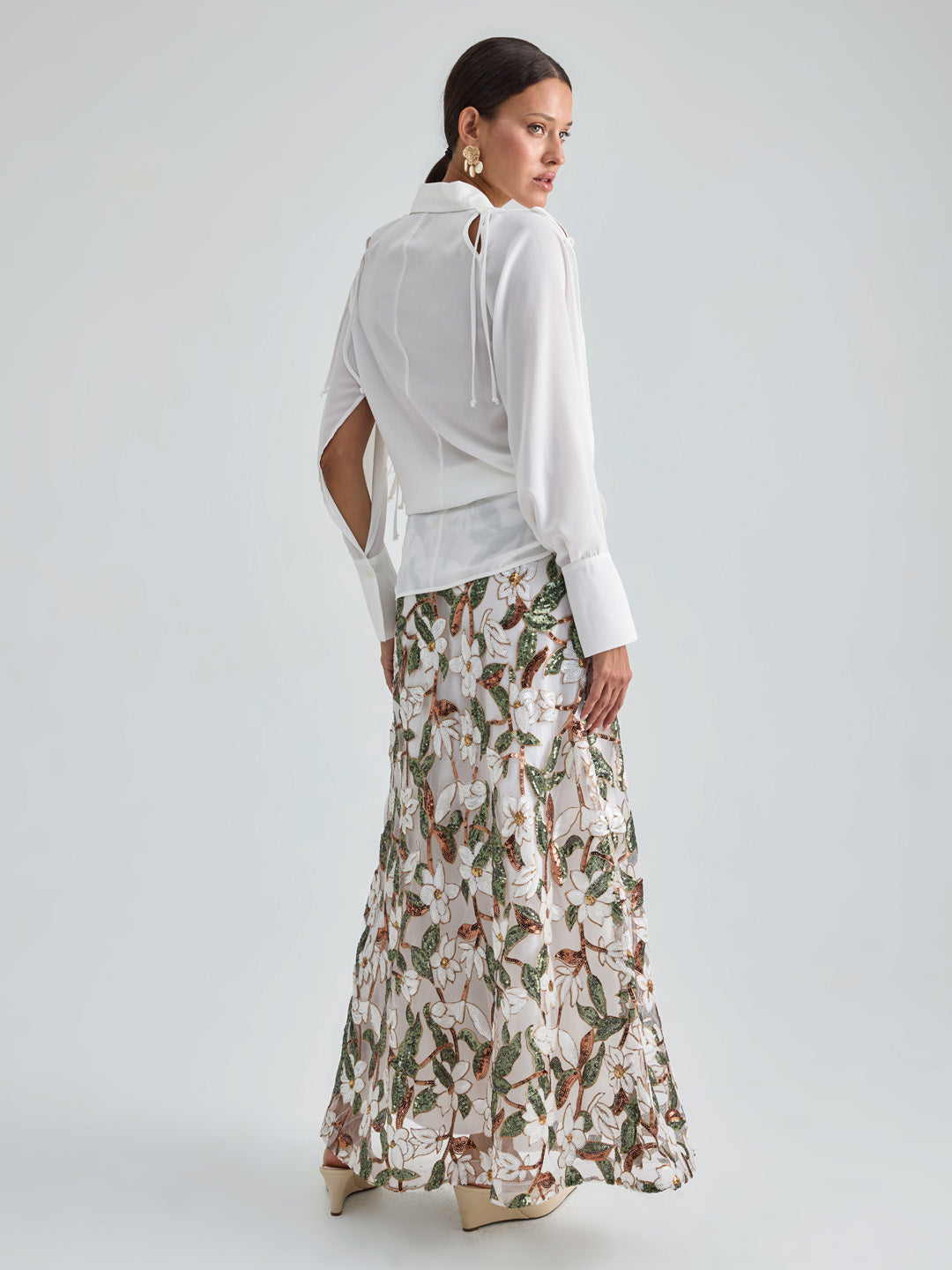 PIA SKIRT - WHITE MULTI