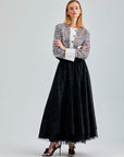 Freya Skirt with shimmering sequin detail and flowing tulle layers, perfect for formal events