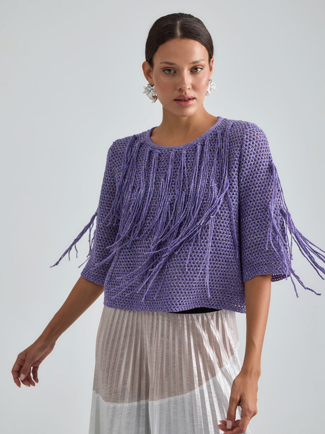 ROMANE PULLOVER - VIOLET SILVER
