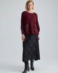 SERAPHINE PULLOVER - BURGUNDY