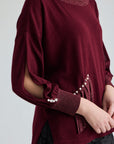 SERAPHINE PULLOVER - BURGUNDY