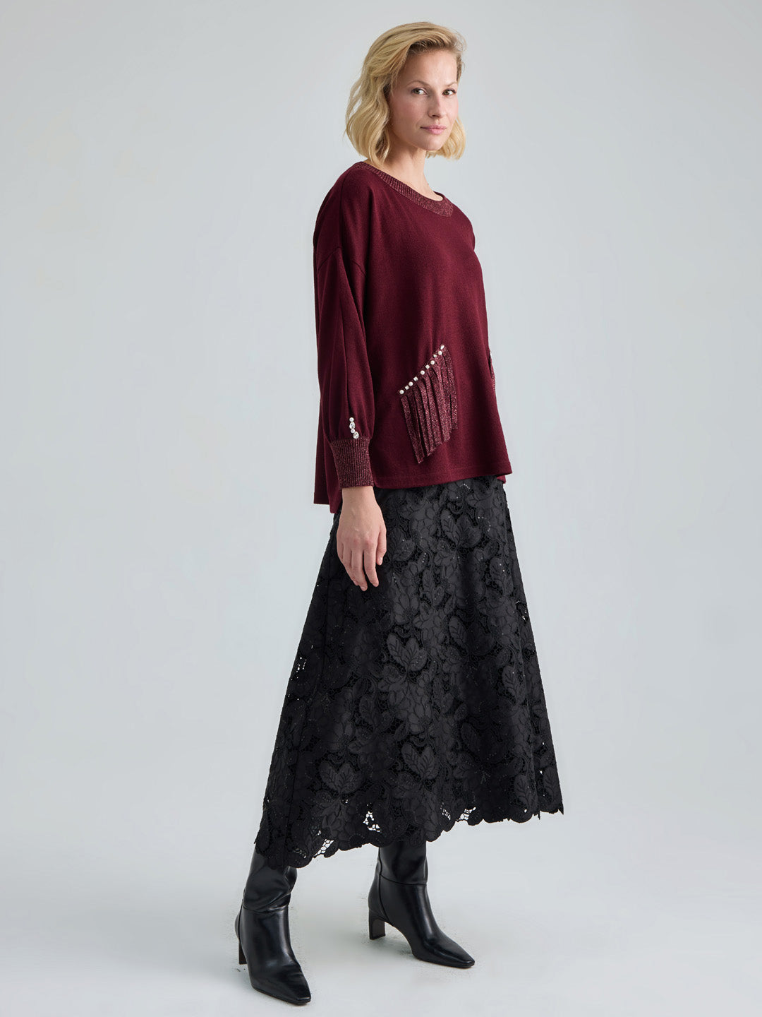 SERAPHINE PULLOVER - BURGUNDY