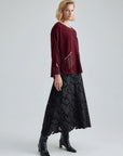 SERAPHINE PULLOVER - BURGUNDY