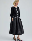 MARGAUX CARDIGAN JACKET - BLACK WHITE