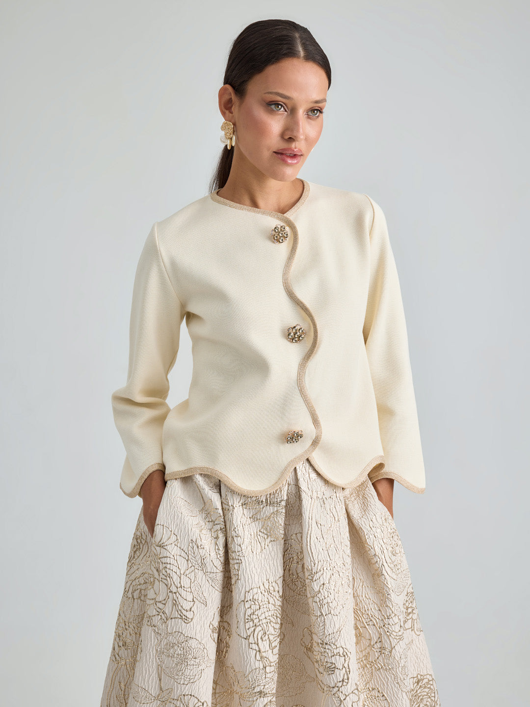 MARGAUX CARDIGAN JACKET - WHITE