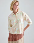 ALIX TOP - BEIGE MULTI