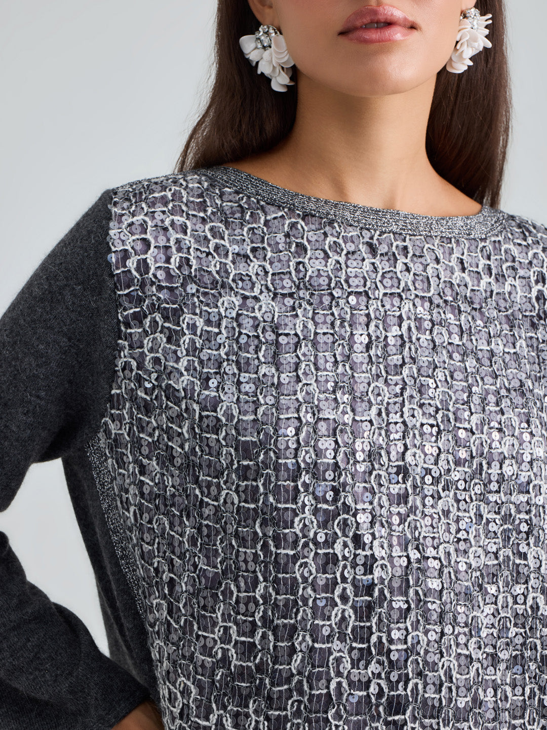 SYBILLE PULLOVER - ANTHRACITE SILVER