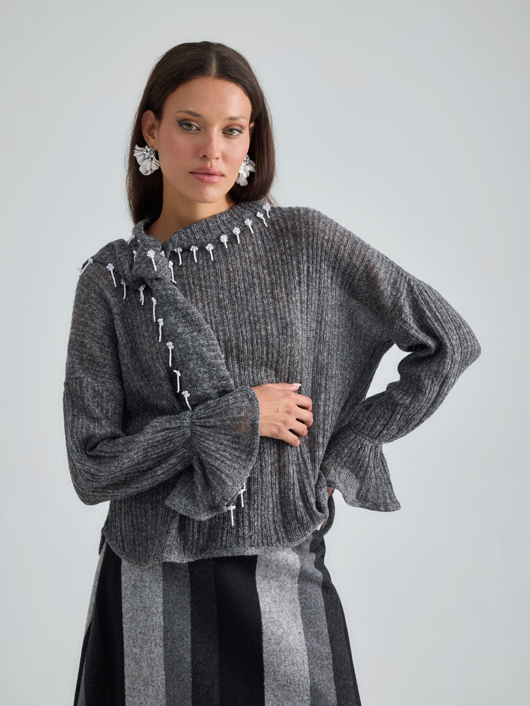 ASTER PULLOVER - ANTHRACITE SILVER