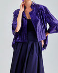 Enda Taffeta Skirt Violet