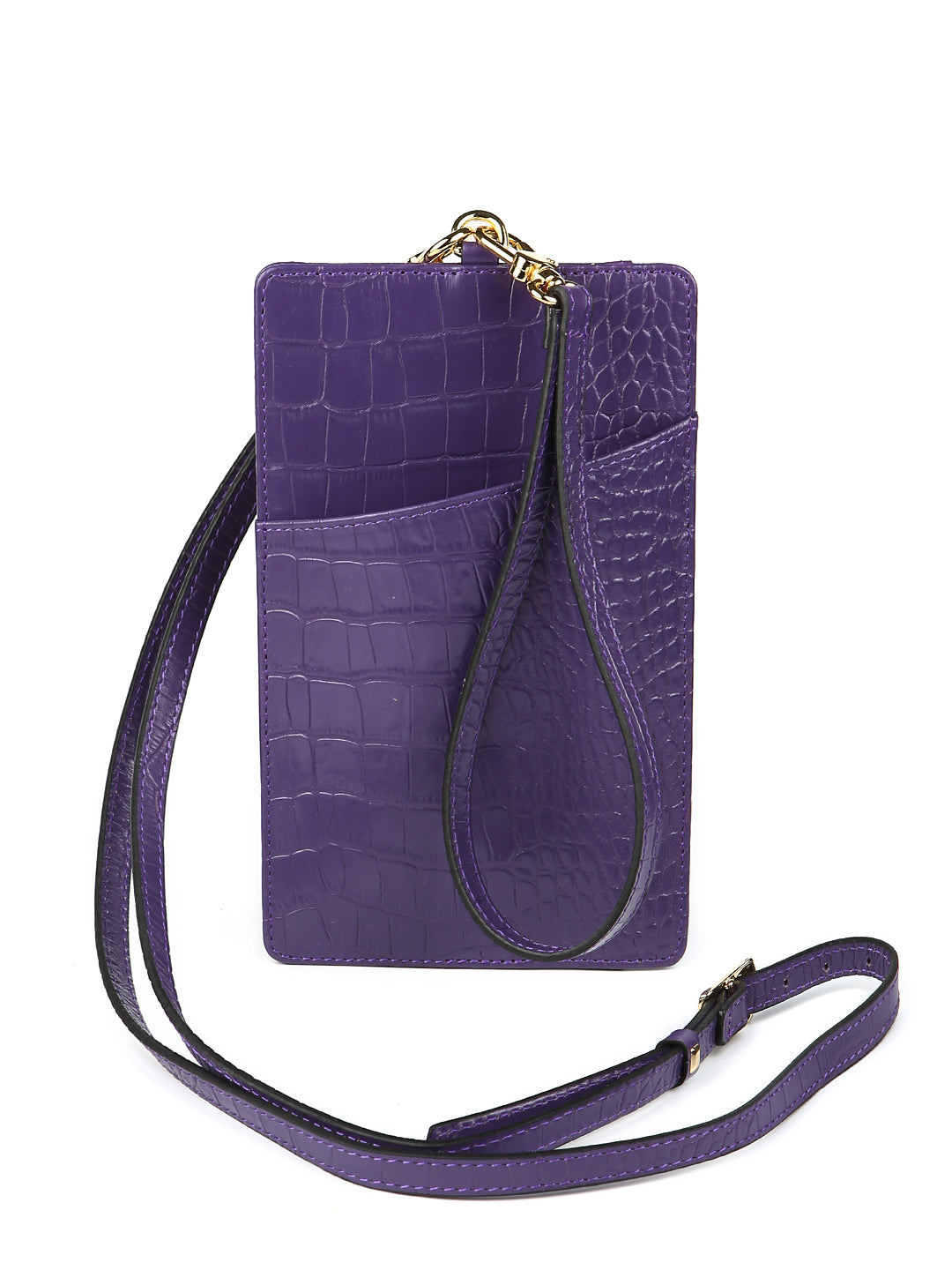 Gigi L Leather Phone Wallet Violet