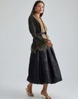 ELARIS CARDIGAN JACKET - BLACK GOLD