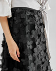 Pia Floral Skirt Black