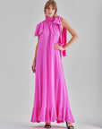 Caroline Silk Dress Pink