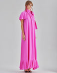 Caroline Silk Dress Pink