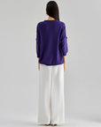 Romi Cut-Out Sweater Violet