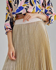 Aria Lame Skirt Gold