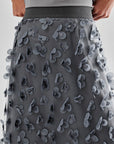 Pia Floral Skirt Grey